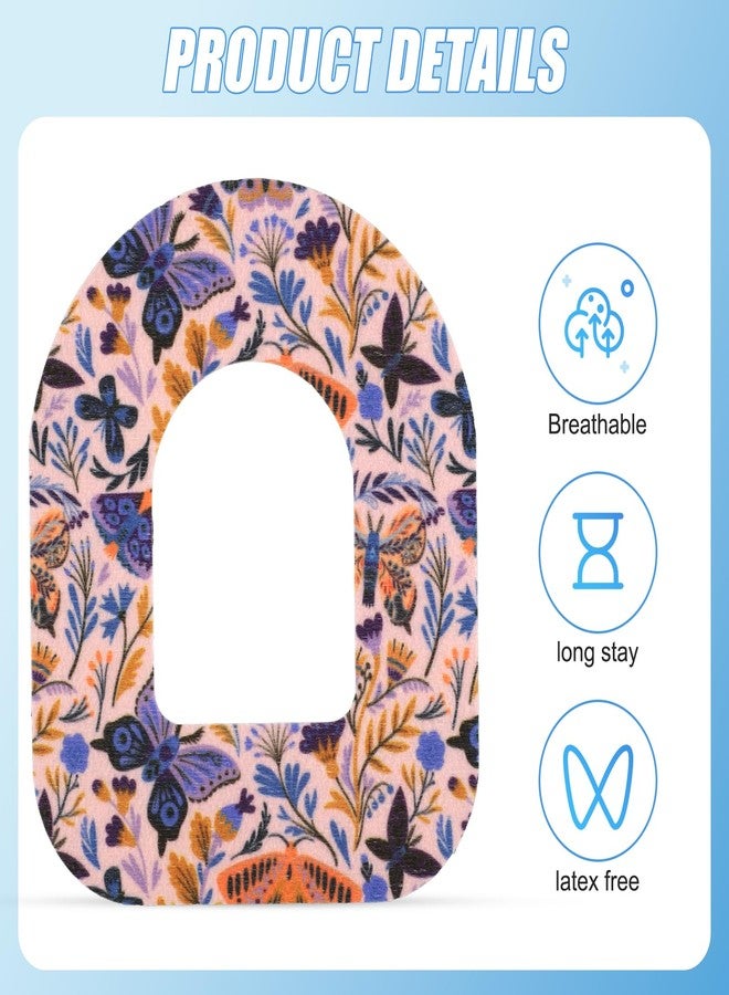 XIHIRCD 25pcs Adhesive Patches for Omnipod, Waterproof Sensor Covers Adhesive Tape Sweatproof Pre-Cut Sensor Stickers Overpatch Compatible with Omnipod 5 (Butterfly Print) - Image 4